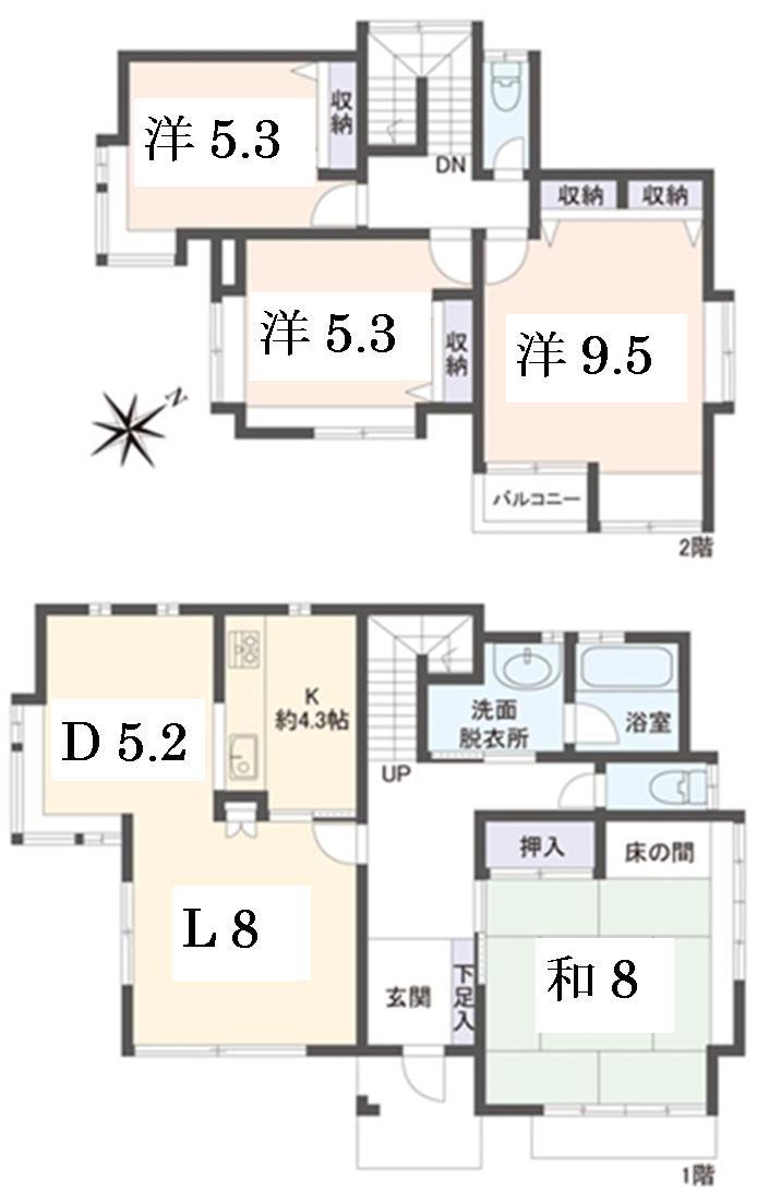 Floor plan. 23,900,000 yen, 4LDK, Land area 231.31 sq m , Building area 112.82 sq m floor plan