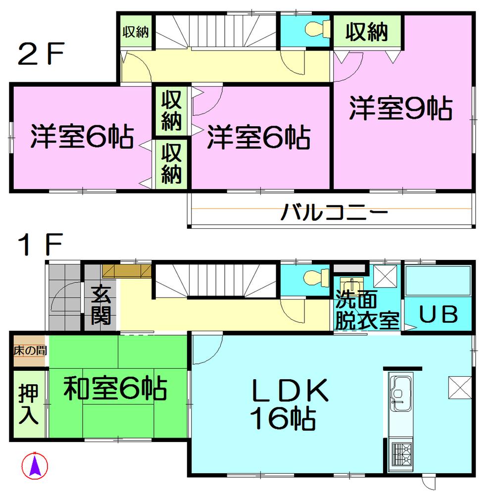 Floor plan. 28.8 million yen, 4LDK + S (storeroom), Land area 282.1 sq m , Building area 124.24 sq m
