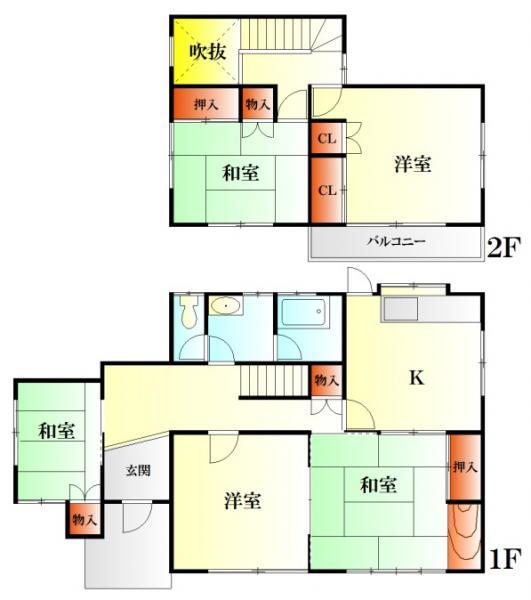 Floor plan. 18 million yen, 5DK, Land area 191.01 sq m , Building area 109.1 sq m