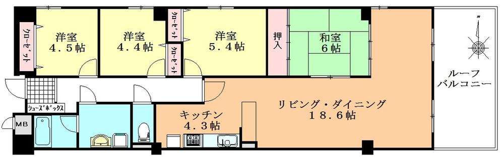 Floor plan. 4LDK, Price 17.8 million yen, Occupied area 92.75 sq m