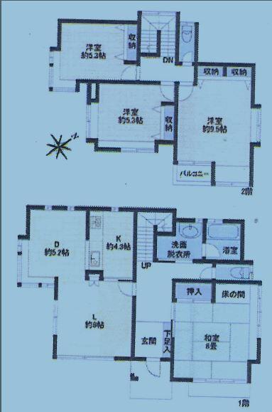 Floor plan. 24,900,000 yen, 4LDK, Land area 231.31 sq m , Building area 112.82 sq m