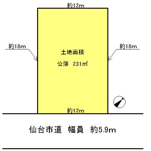 Compartment figure. Land price 15 million yen, Land area 231 sq m