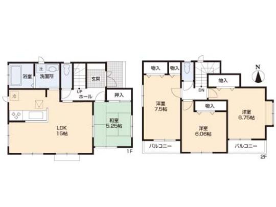 Floor plan. 19,400,000 yen, 4LDK, Land area 112.2 sq m , Building area 96.05 sq m floor plan