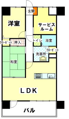 Floor plan. 2LDK+S, Price 13,900,000 yen, Occupied area 65.51 sq m