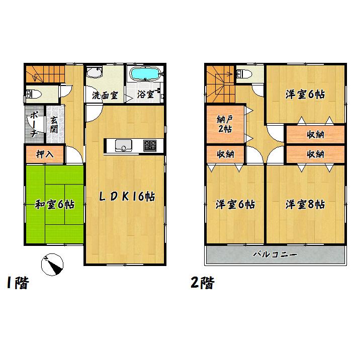 Floor plan. 25,800,000 yen, 4LDK + S (storeroom), Land area 151.39 sq m , Building area 105.99 sq m, Aoba-ku, Mizunomori 2-chome