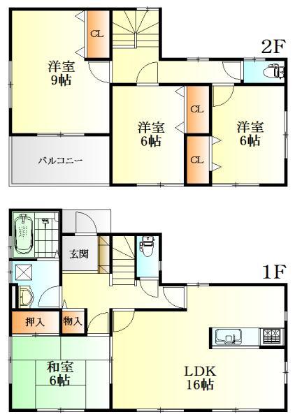 Floor plan. 28.8 million yen, 4LDK, Land area 292.59 sq m , Building area 124.24 sq m