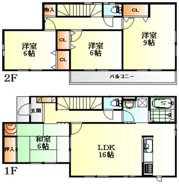 Floor plan. 50,800,000 yen, 4LDK, Land area 167.87 sq m , Building area 105.98 sq m