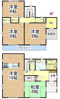 Floor plan. 27,800,000 yen, 4LDK, Land area 172.85 sq m , Building area 105.99 sq m