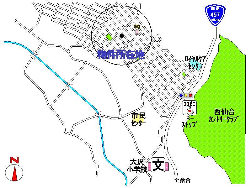 Local guide map. Guide map wide area