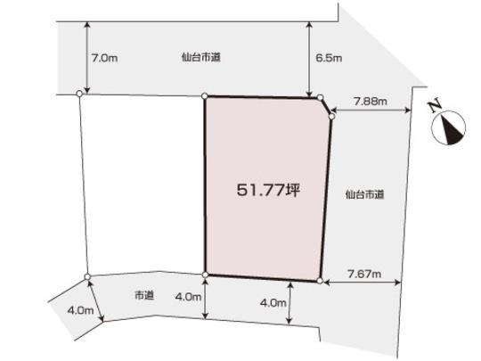 Compartment figure. Land price 28.8 million yen, Land area 171.14 sq m compartment view