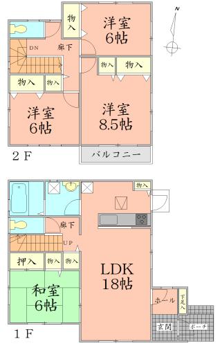 Floor plan. 25,800,000 yen, 4LDK, Land area 156.5 sq m , Building area 111.16 sq m