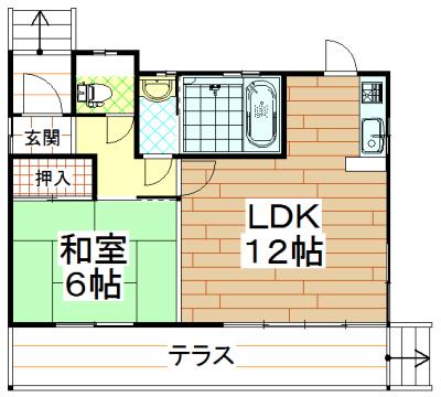 Floor plan. 8 million yen, 1LDK+S, Land area 305 sq m , Building area 44.08 sq m