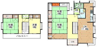 Floor plan. 27,800,000 yen, 4LDK, Land area 207.31 sq m , Building area 133.34 sq m