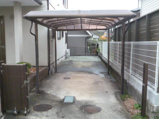 Parking lot. With carport