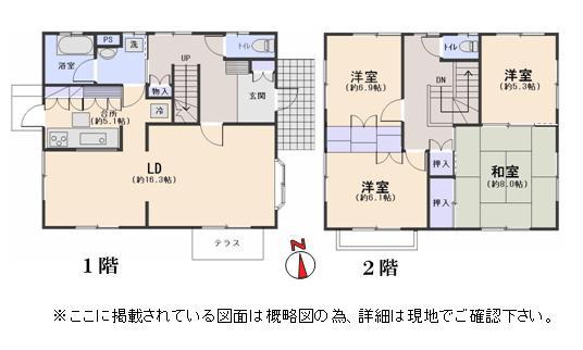 Floor plan. 24,800,000 yen, 4LDK, Land area 196 sq m , Building area 111.78 sq m
