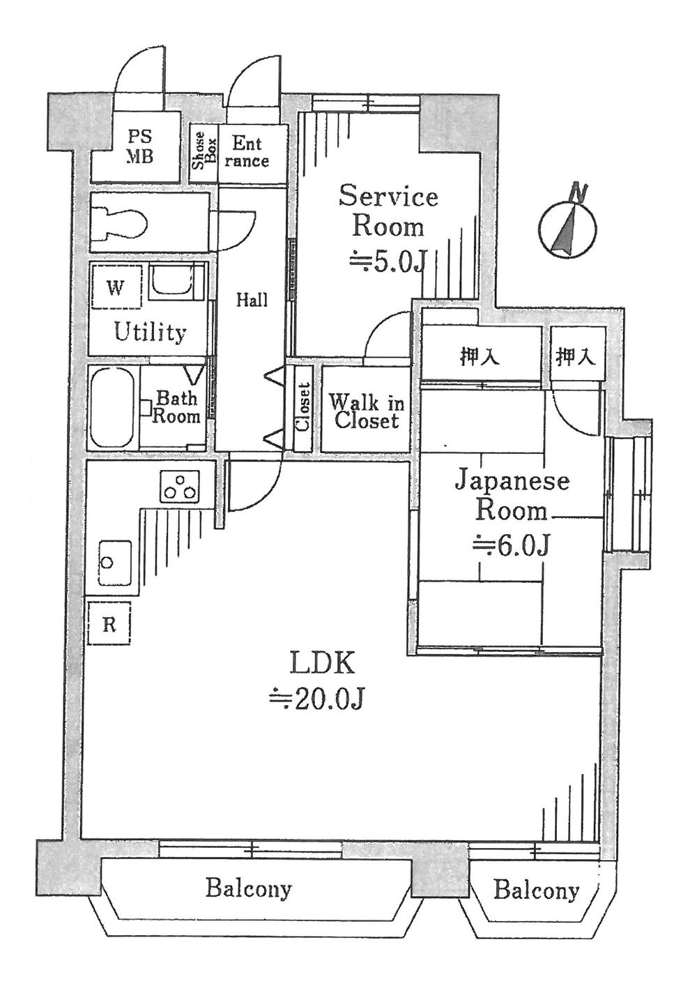 Floor plan. 1LDK + S (storeroom), Price 21,800,000 yen, Occupied area 69.78 sq m , Balcony area 8.03 sq m