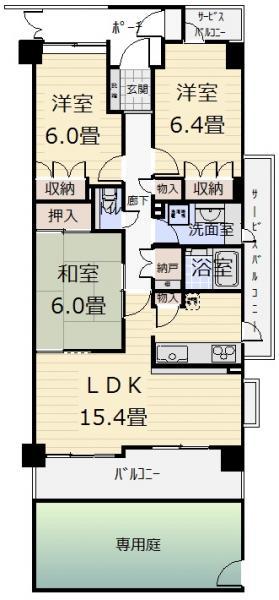 Floor plan. 3LDK, Price 24,800,000 yen, Occupied area 76.86 sq m