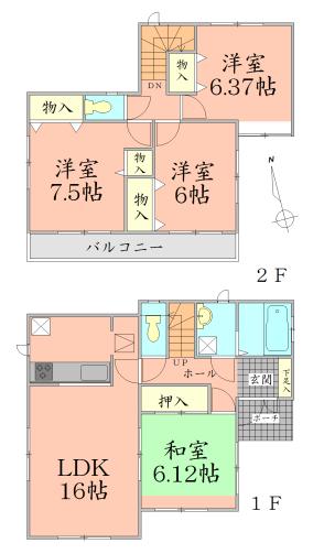 Floor plan. 18.2 million yen, 4LDK, Land area 160.57 sq m , Building area 96.46 sq m