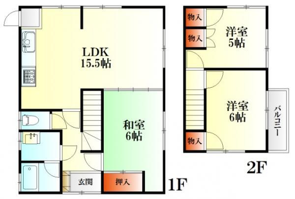 Floor plan. 16.8 million yen, 3LDK, Land area 211 sq m , Building area 91 sq m