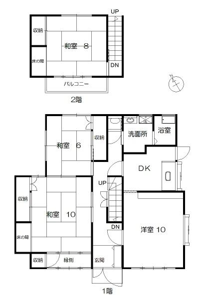 Floor plan. 14.5 million yen, 4DK, Land area 226.96 sq m , Building area 109.22 sq m