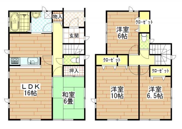Floor plan. 28.8 million yen, 4LDK, Land area 153.52 sq m , Building area 105.16 sq m