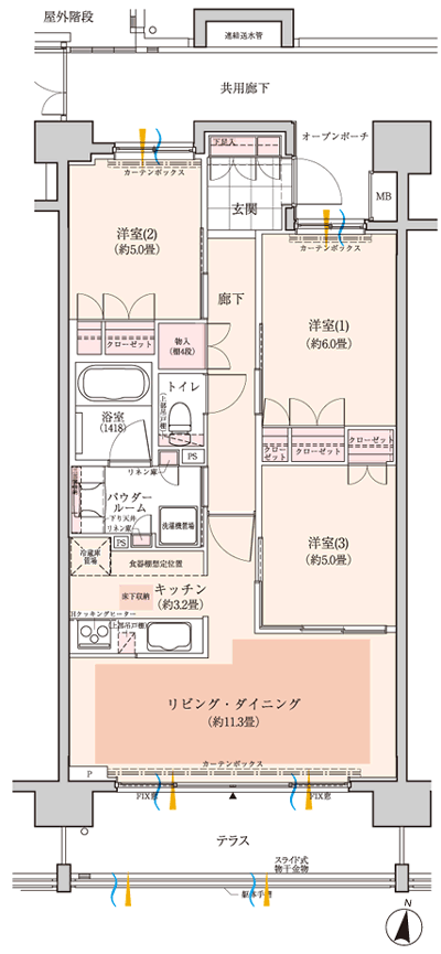 Floor: 3LDK, occupied area: 70.02 sq m, Price: 32,780,000 yen