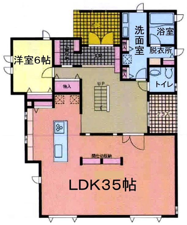 Floor plan. 120 million yen, 6LDK, Land area 403.62 sq m , Building area 229.54 sq m 1 floor: 120.44 square meters (Western-style 6, LDK35)