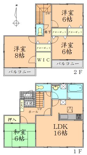 Floor plan. 28.8 million yen, 4LDK + S (storeroom), Land area 291.75 sq m , Building area 105.99 sq m