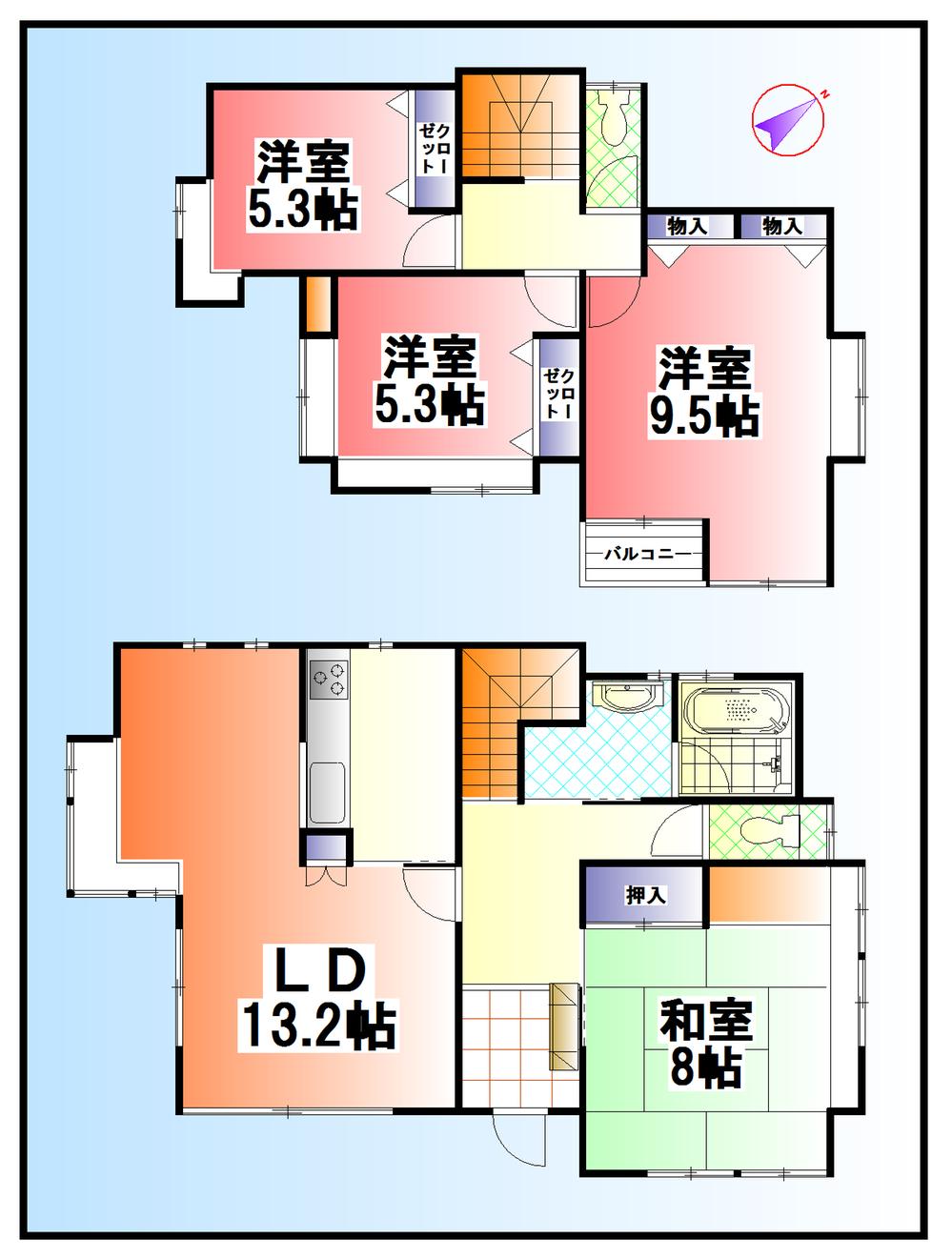 Floor plan. 24,900,000 yen, 4LDK, Land area 231.31 sq m , Building area 112.82 sq m