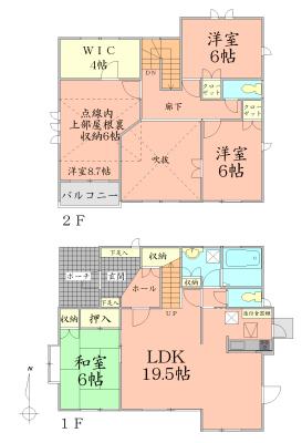 Floor plan. 29,900,000 yen, 4LDK + S (storeroom), Land area 229 sq m , Building area 123.79 sq m
