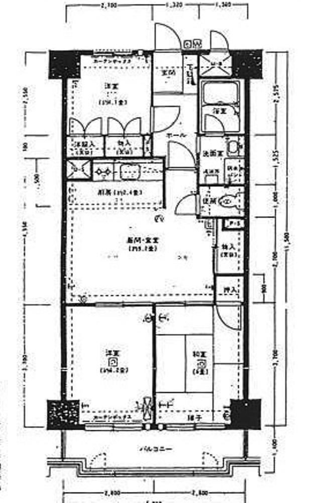 Floor plan. 3LDK, Price 13.8 million yen, Footprint 64.4 sq m , Balcony area 7.54 sq m