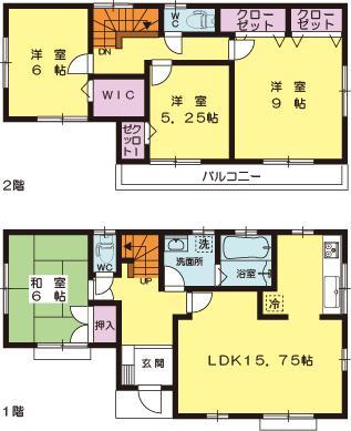 Floor plan. (18 Building), Price 34 million yen, 4LDK, Land area 175.58 sq m , Building area 104.33 sq m