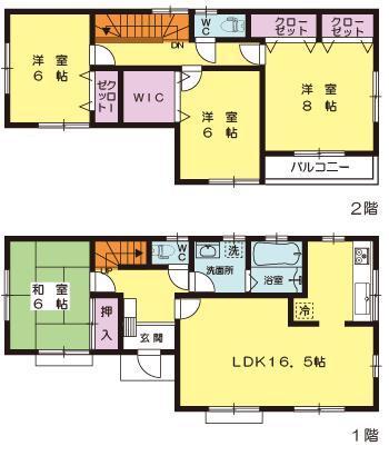 Floor plan. (20 Building), Price 34 million yen, 4LDK, Land area 175.28 sq m , Building area 105.99 sq m