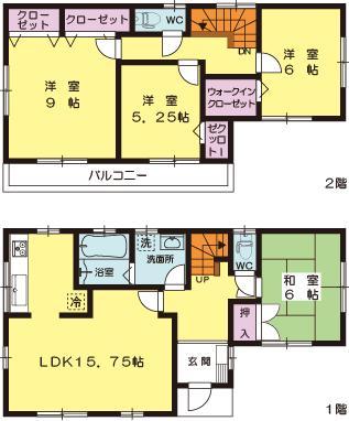 Floor plan. (25 Building), Price 33,500,000 yen, 4LDK, Land area 175.76 sq m , Building area 104.33 sq m