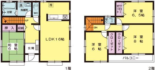 Floor plan. (26 Building), Price 33,800,000 yen, 4LDK, Land area 173.67 sq m , Building area 105.98 sq m