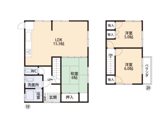 Floor plan. 16.8 million yen, 3LDK, Land area 211 sq m , Building area 91 sq m floor plan
