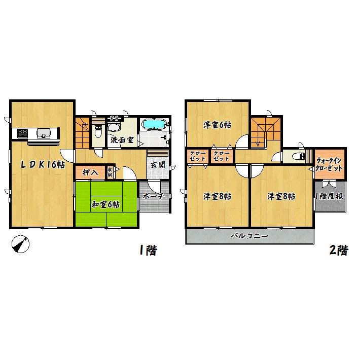 Floor plan. 27,800,000 yen, 4LDK + S (storeroom), Land area 172.85 sq m , Building area 105.99 sq m, Aoba-ku, Nakayamayoshinari 1-chome