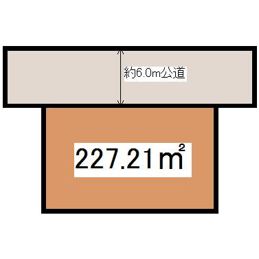 Compartment figure. Land price 4.8 million yen, Land area 227.21 sq m