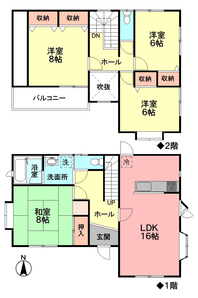 Floor plan. 24 million yen, 4LDK, Land area 181.67 sq m , Building area 110.95 sq m