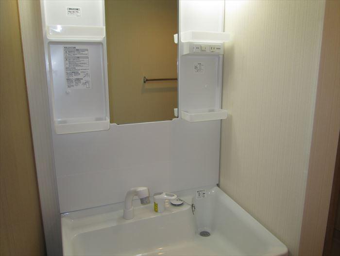 Wash basin, toilet. Vanity of new