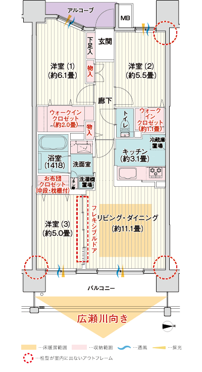 Floor: 3LDK, occupied area: 70.77 sq m, Price: 31,220,000 yen
