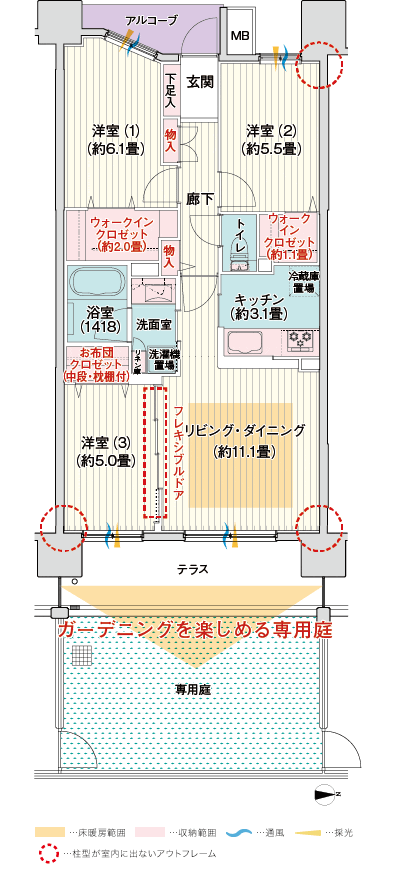 Floor: 3LDK, occupied area: 70.77 sq m, Price: 29,490,000 yen