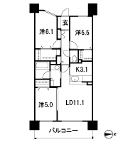 Floor: 3LDK, occupied area: 70.77 sq m, Price: 31,220,000 yen
