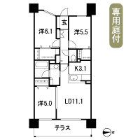 Floor: 3LDK, occupied area: 70.77 sq m, Price: 29,490,000 yen