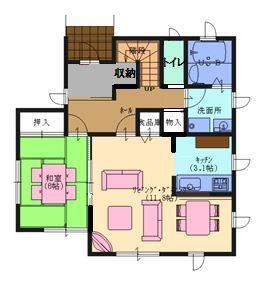 Floor plan. 25,900,000 yen, 4LDK + S (storeroom), Land area 157.33 sq m , Building area 112.61 sq m