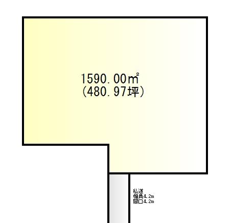 Compartment figure. Land price 24,800,000 yen, Land area 1590 sq m