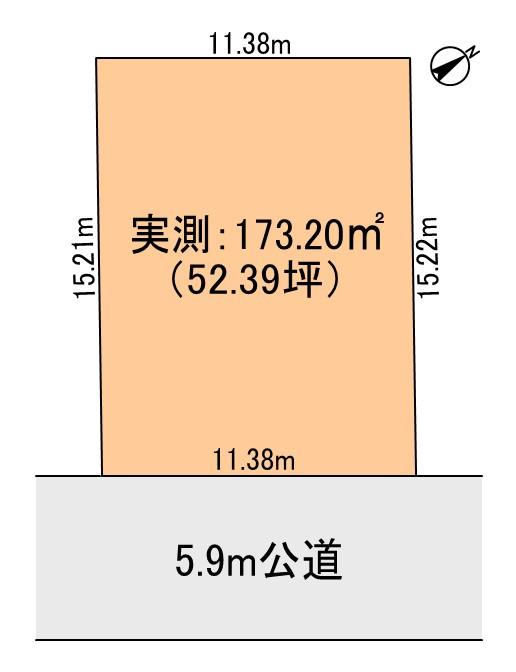 Compartment figure. Land price 12.9 million yen, Land area 172.94 sq m