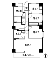 Floor: 4LD ・ K, the occupied area: 84.62 sq m, Price: 25.3 million yen