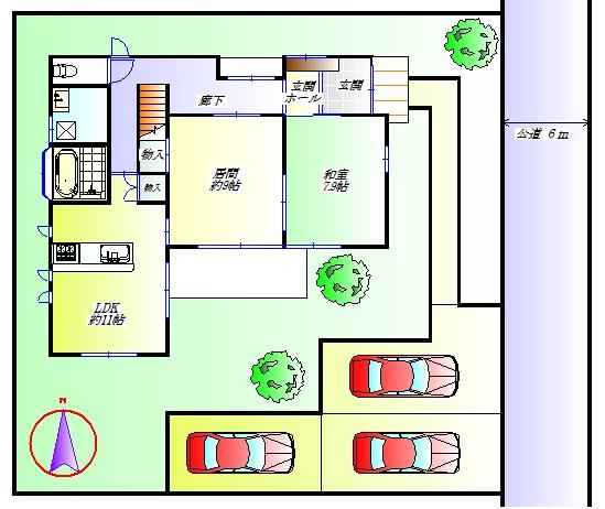 Floor plan. 39,300,000 yen, 5LDK+S, Land area 274.63 sq m , Building area 129.5 sq m