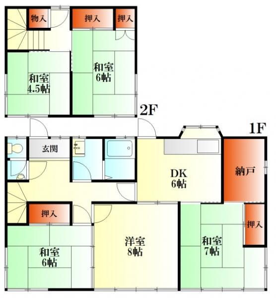 Floor plan. 17,900,000 yen, 5DK+S, Land area 293.98 sq m , Building area 115.8 sq m